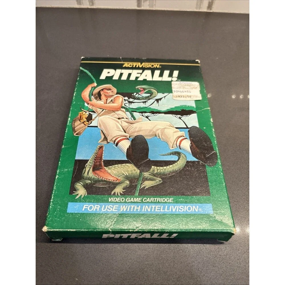 Pitfall! Intellivision Game Cartridge In Box With Overlay
